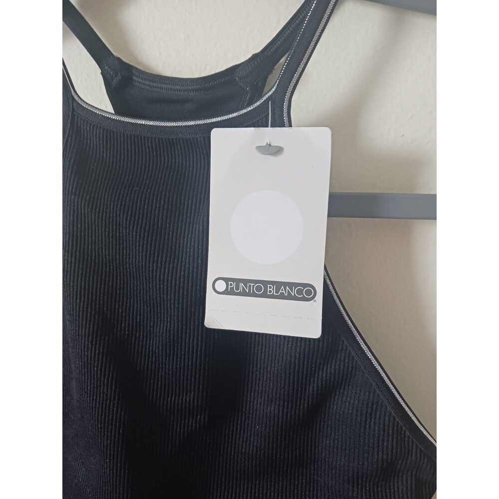 Punto Blanco Sports Bra S Black Wireless‎ Racerback Yoga Gym Comfort - Picture 3 of 6